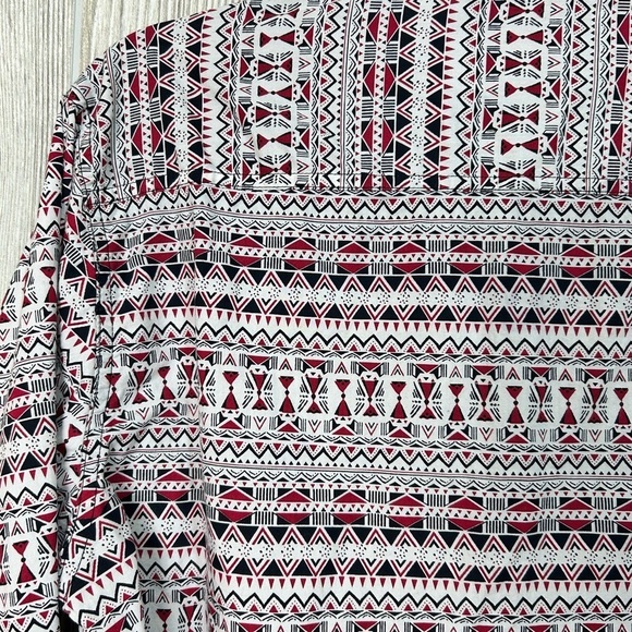 Tranquility Mayhem Mens Roll Tab Long Sleeve Graphic Button Down Shirt SZ M - Picture 12 of 16